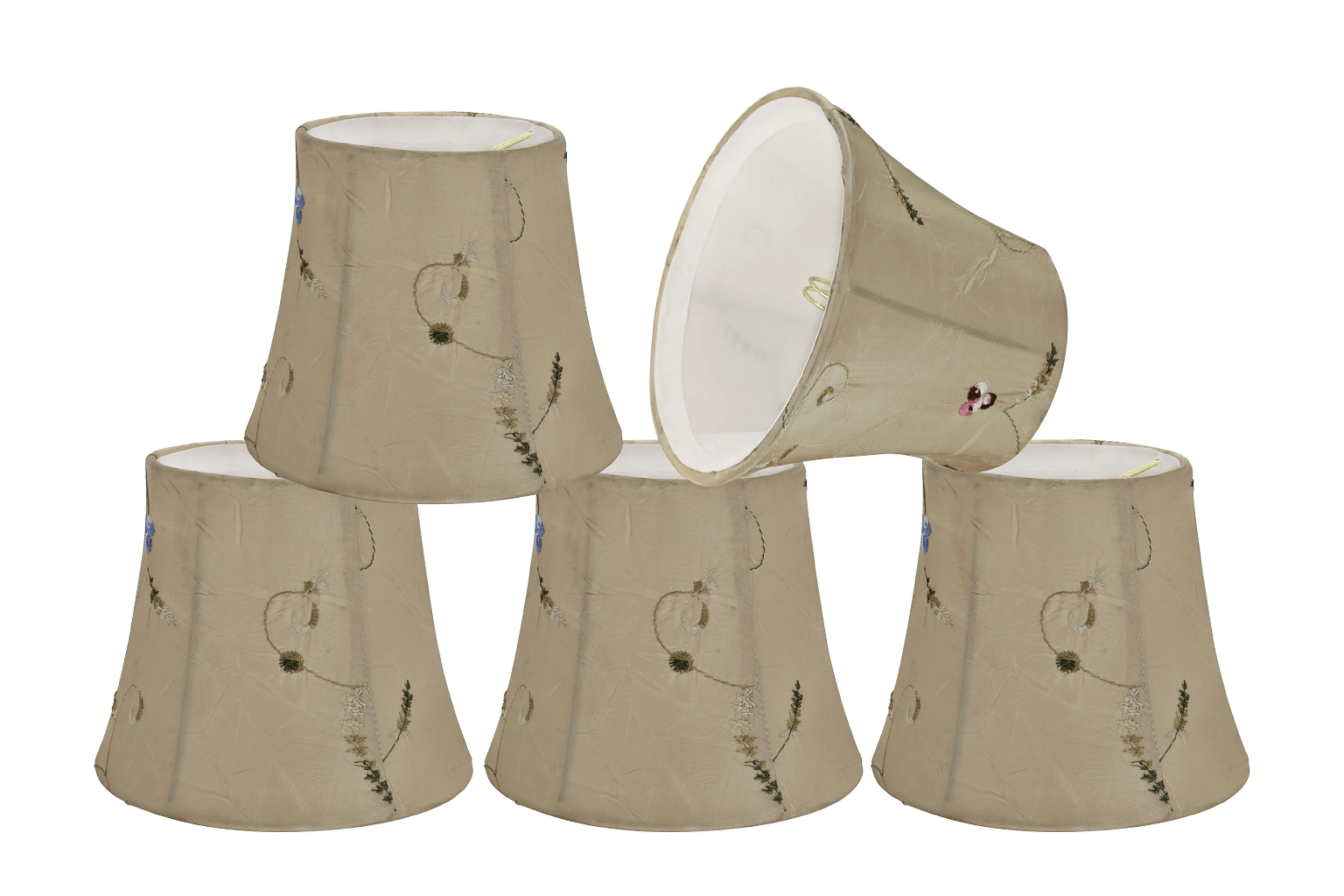 # 30393-X  Bell Shape ClipOn Lamp Shade, Gold,  4"x6"x5"