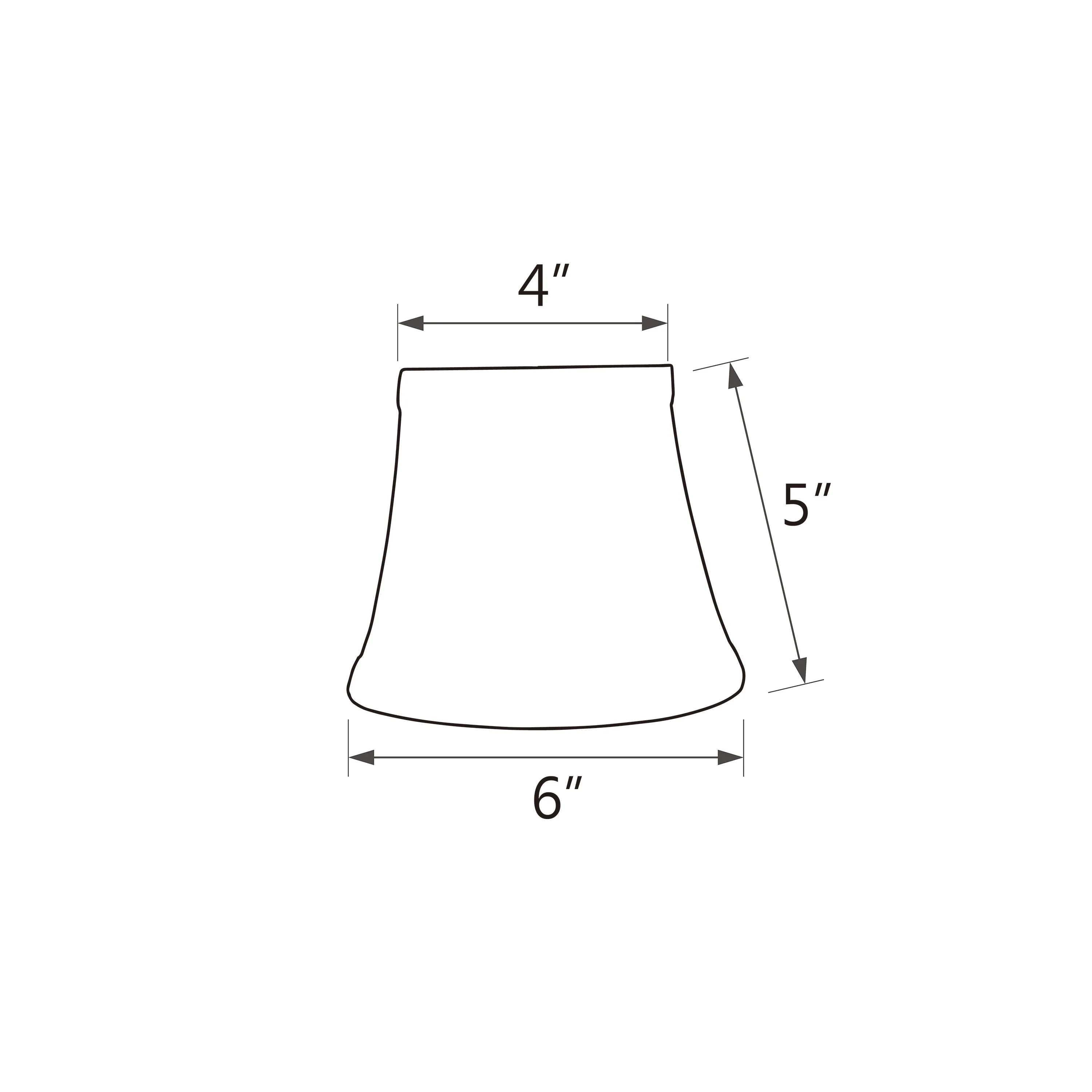 # 30393-X  Bell Shape ClipOn Lamp Shade, Gold,  4"x6"x5"