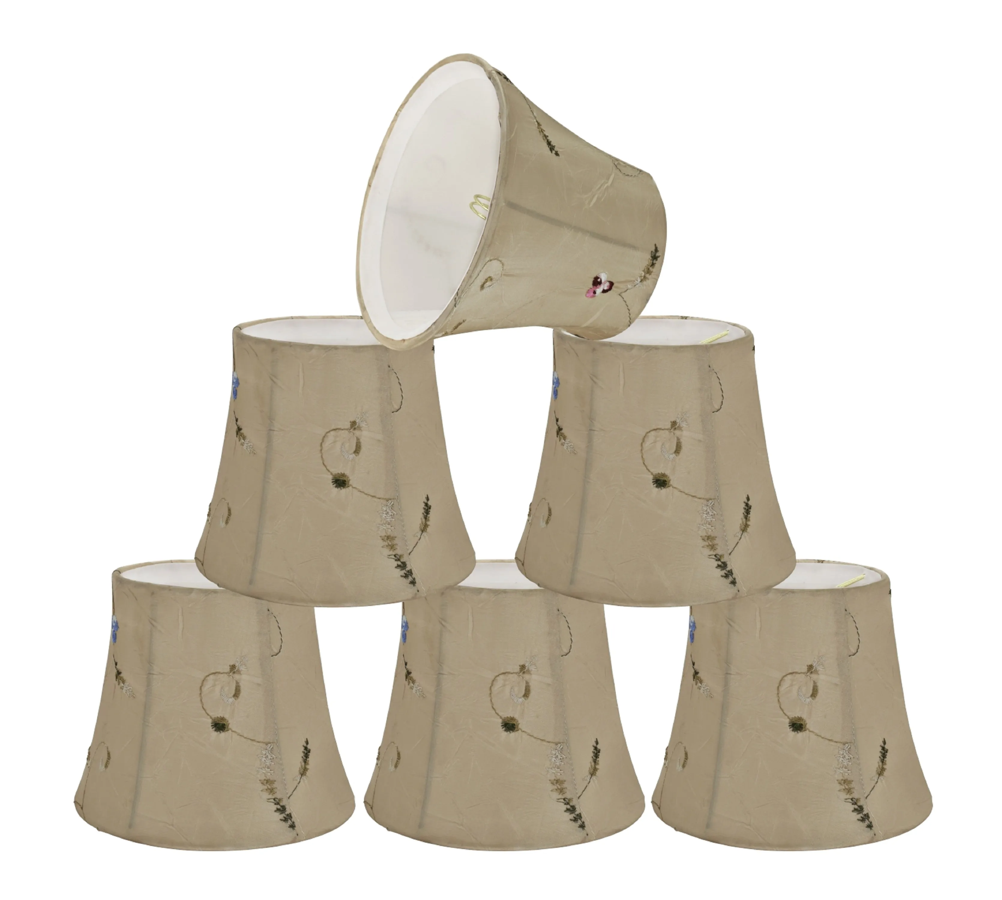 # 30393-X  Bell Shape ClipOn Lamp Shade, Gold,  4"x6"x5"