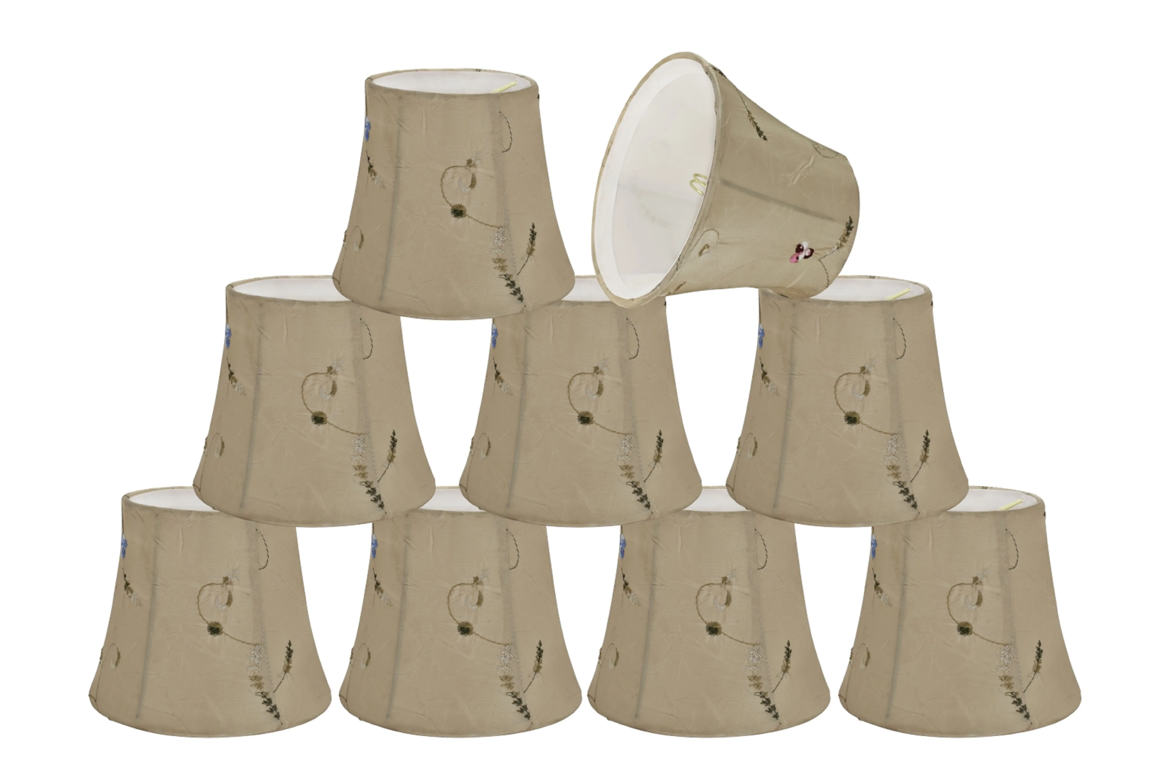 # 30393-X  Bell Shape ClipOn Lamp Shade, Gold,  4"x6"x5"
