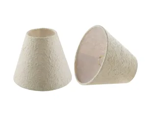 # 32671-X Small Hardback Empire Shape Chandelier Clip-On Lamp Shade Set of 2, 5, 6, and 9, Transitional Design in Off White, 6" bottom width (3" x 6" x 5")