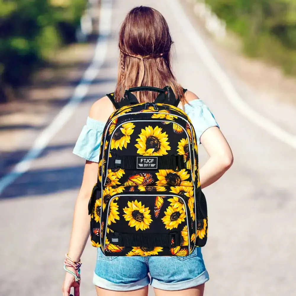 17 Inch Laptop Backpack With Lunch Bag Set For Girls