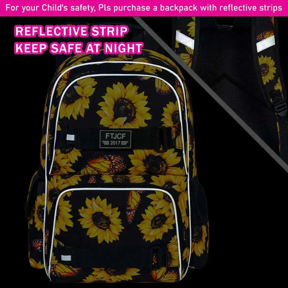 17 Inch Laptop Backpack With Lunch Bag Set For Girls