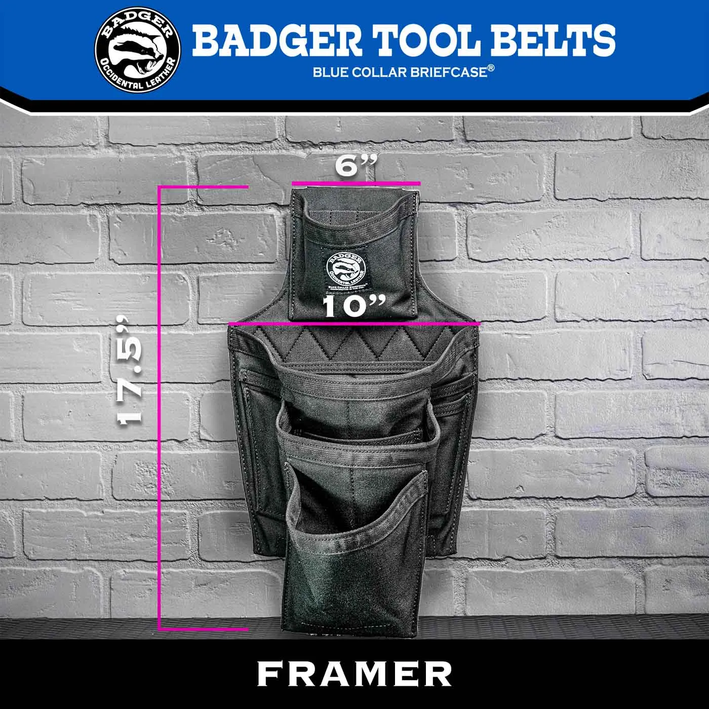 Badger by Occidental Leather 463130 LG Framer Set - Black
