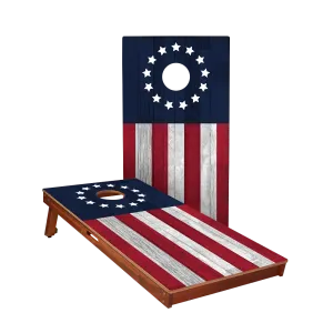 Betsy Ross Flag Sig Pro Cornhole Boards
