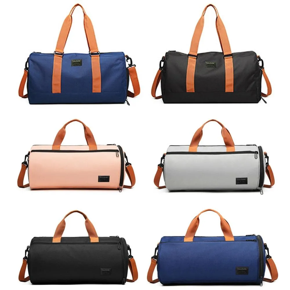 Blue Waterproof Gym Bag with Wet / Dry Separation