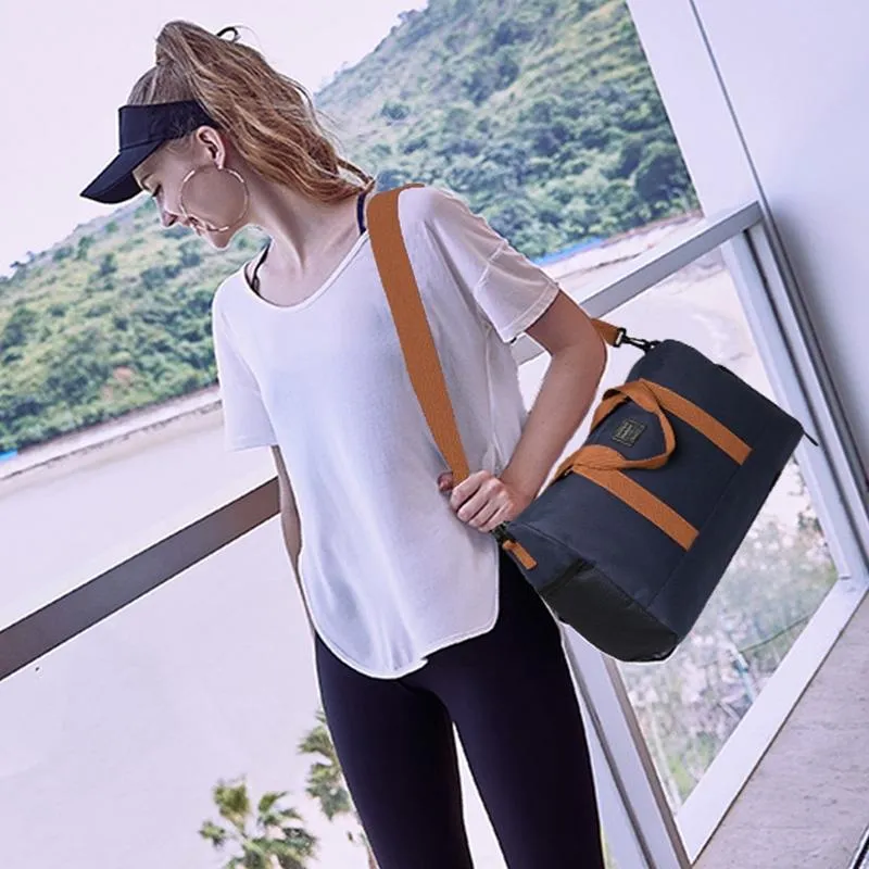 Blue Waterproof Gym Bag with Wet / Dry Separation