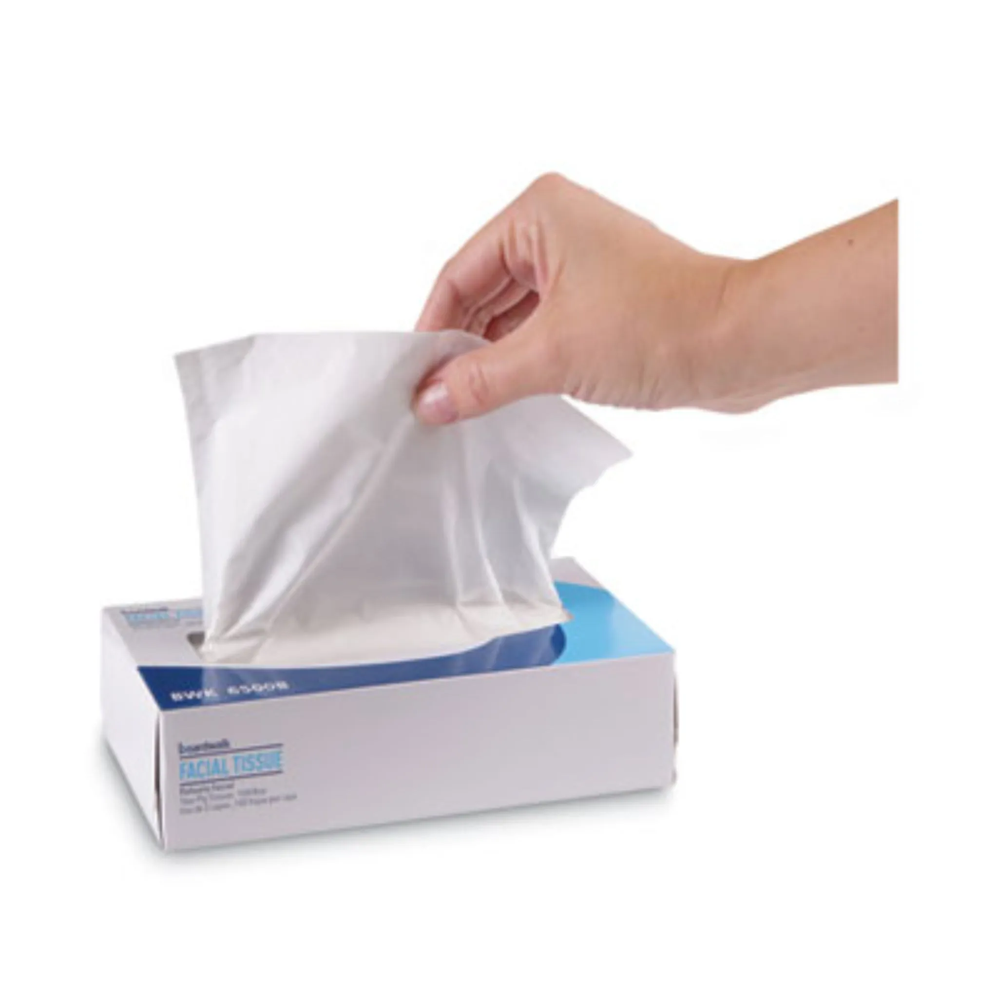 BOARDWALK BWK6500B Office Packs Facial Tissue, 2-Ply, White, Flat Box, Carton of 30 Boxes