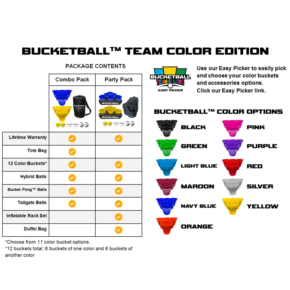 BucketBall - Team Color Edition - Party Pack (Light Blue/Light Blue)