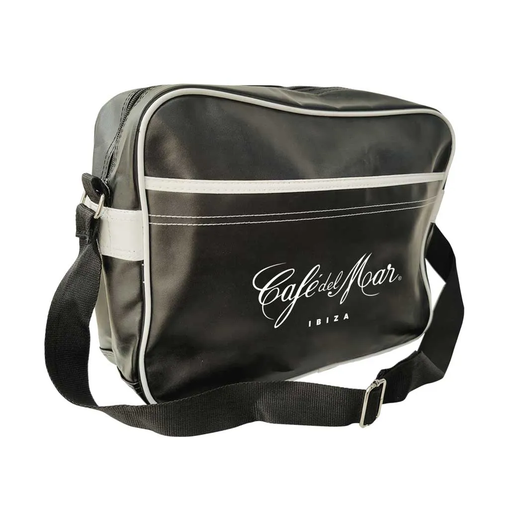 Café del Mar Ibiza White Logo Retro Messenger Bag
