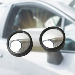Car Blind Spot Side Mirror Round HD Glass Blindspot Mirror Convex Rear View Mirror,Car Mirror Accessories Suitable to All Cars, Frameless Design (2 Pcs Set)