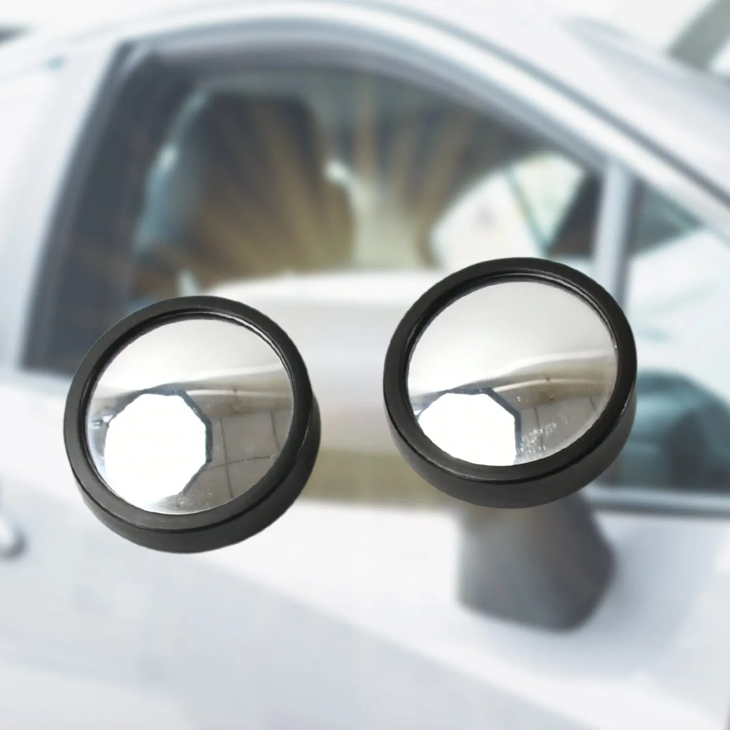 Car Blind Spot Side Mirror Round HD Glass Blindspot Mirror Convex Rear View Mirror,Car Mirror Accessories Suitable to All Cars, Frameless Design (2 Pcs Set)
