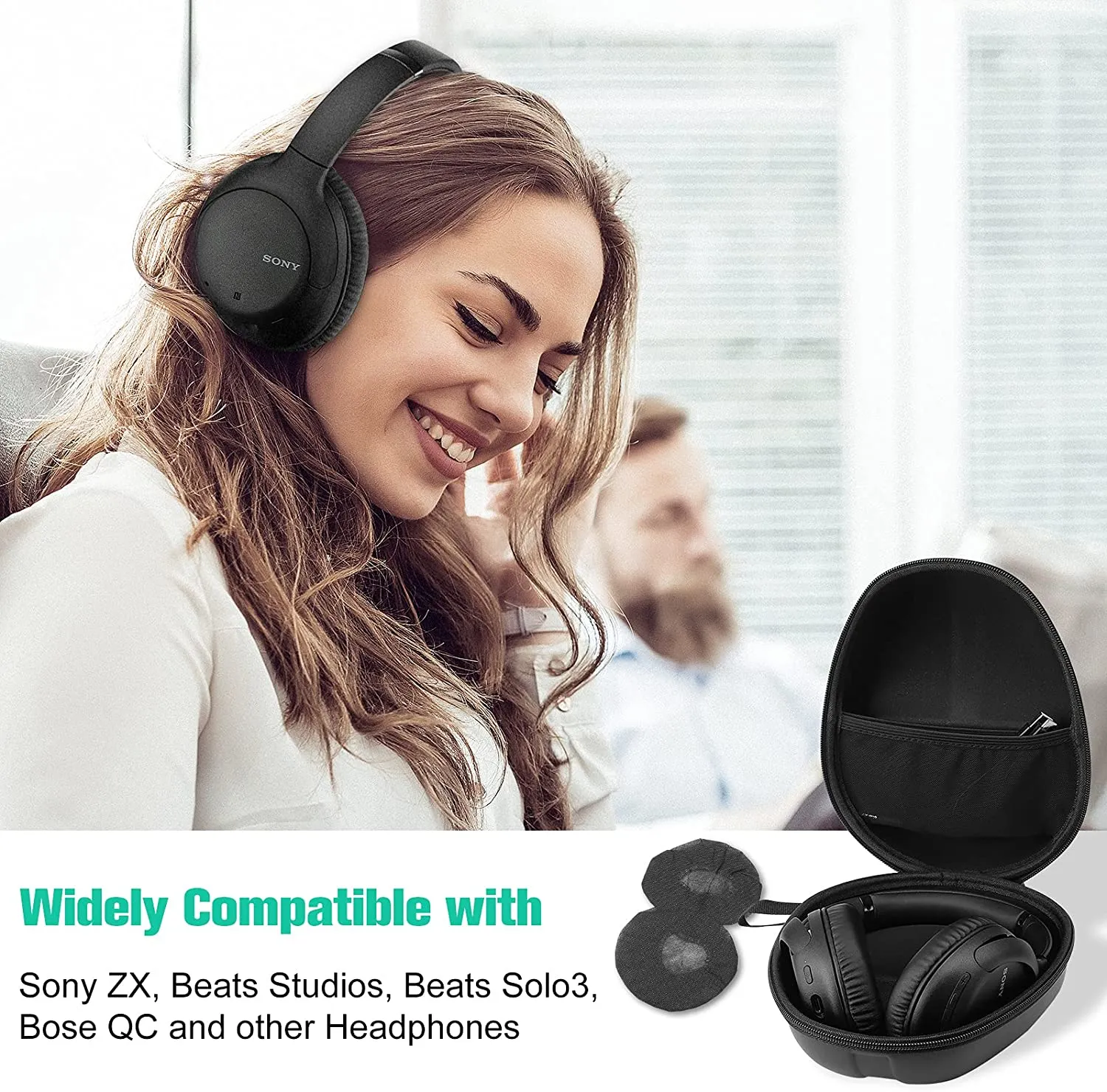 (CASE ONLY) Hard Shell Headphone Case for Over Ear Headphones | ProCase