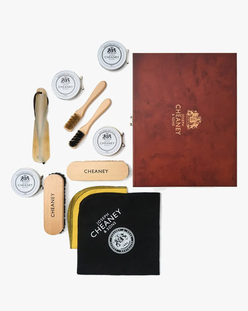Cheaney Wooden Valet Shoe Care Box