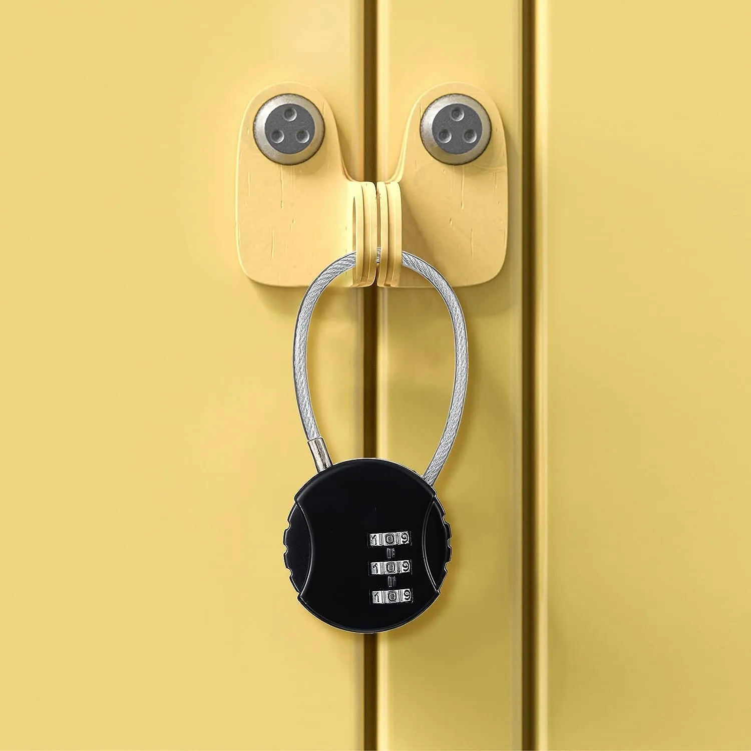 Cheston Black Steel Cable Combination Padlock - Versatile Secure Resettable Password String Lock Solution for Travel, Gym, Bike, Helmet, Backpack, Cabinet, Cycle, Luggage & Sports Gear (Pack of 20)