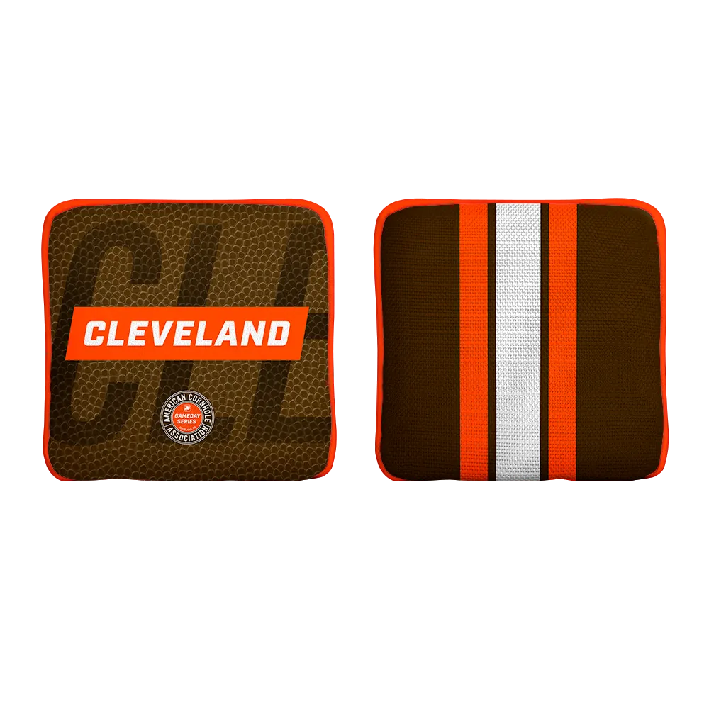 Cleveland Football Gameday Stripes Synergy Edge Cornhole Bags