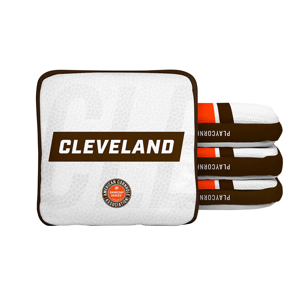 Cleveland Football Gameday Stripes Synergy Edge Cornhole Bags