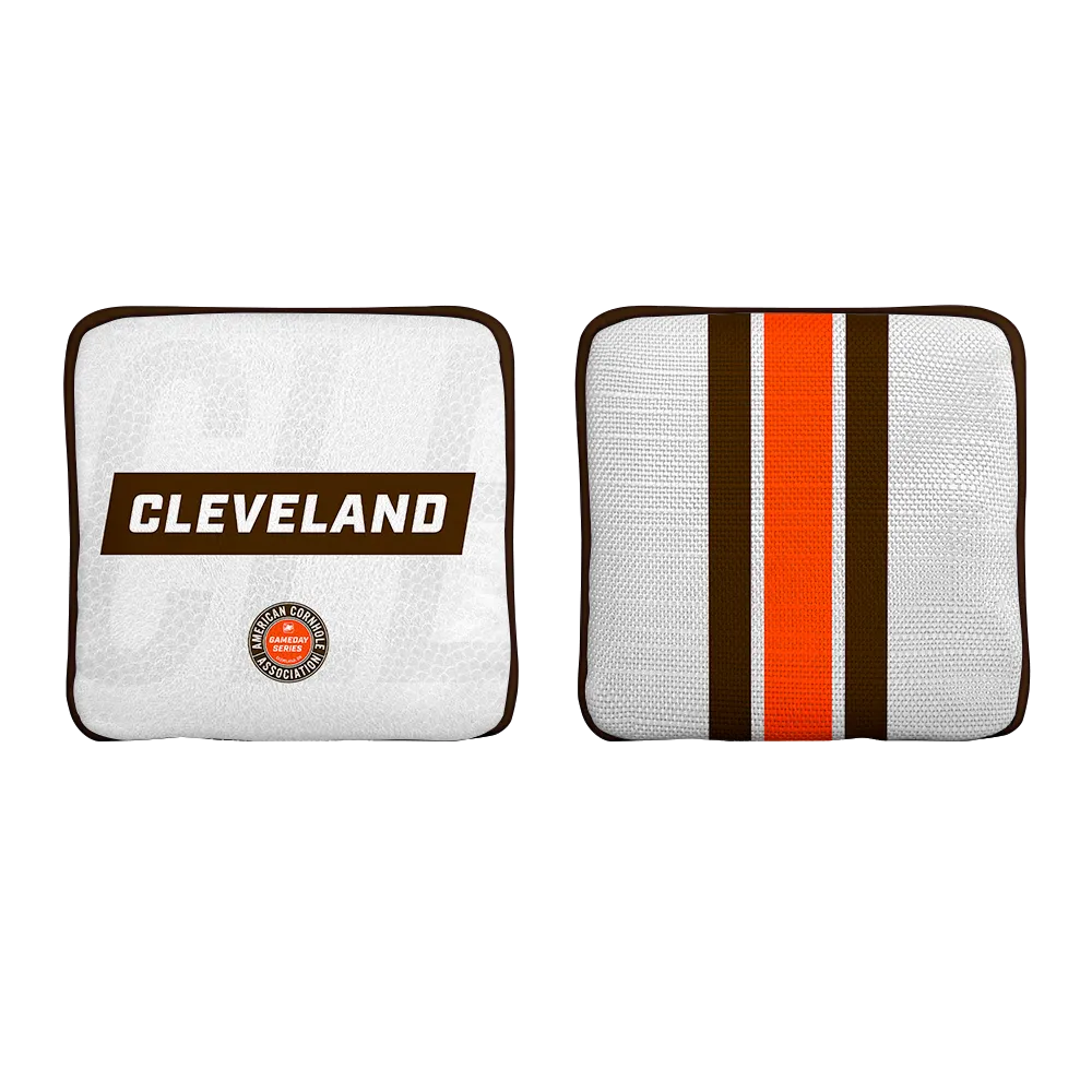 Cleveland Football Gameday Stripes Synergy Edge Cornhole Bags