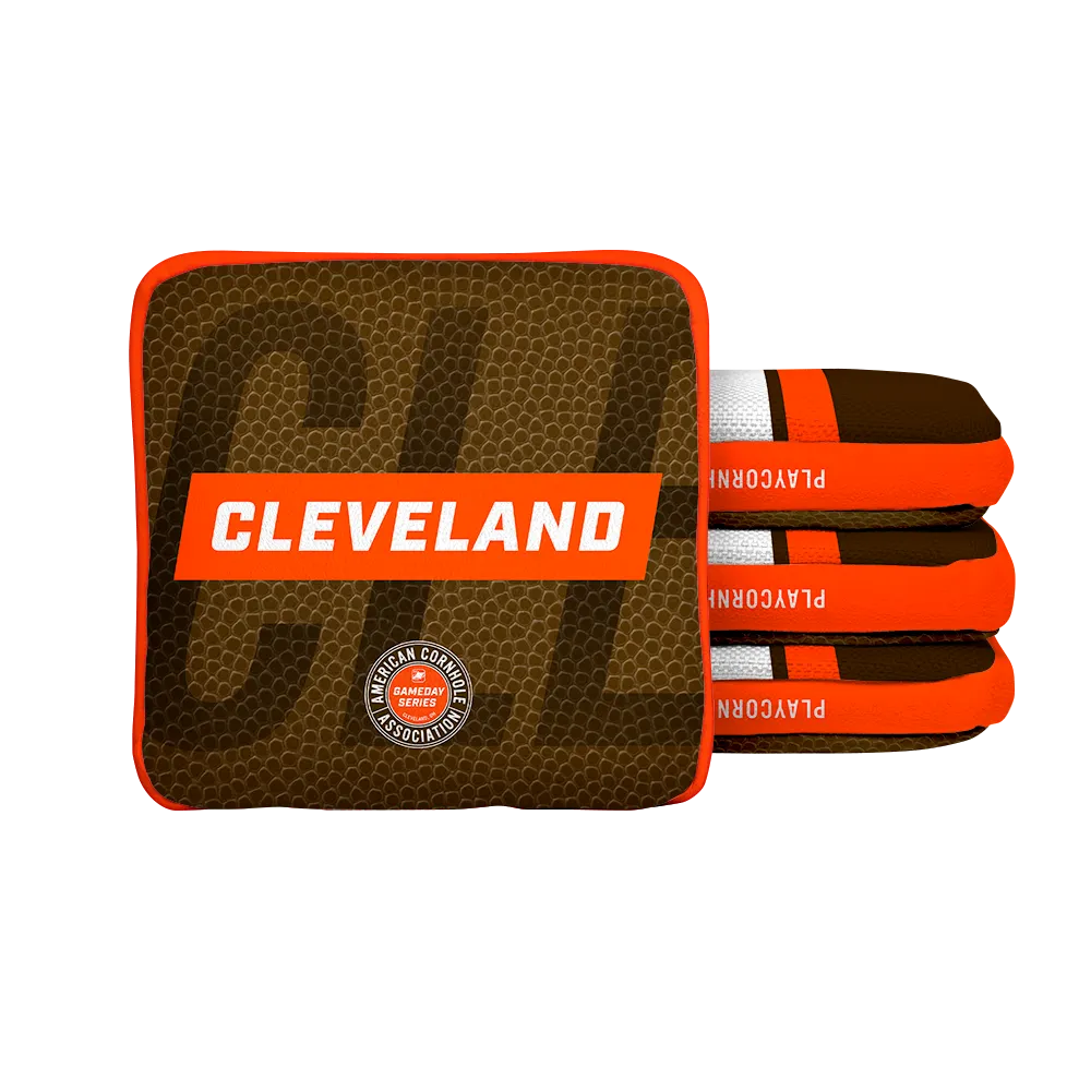 Cleveland Football Gameday Stripes Synergy Edge Cornhole Bags