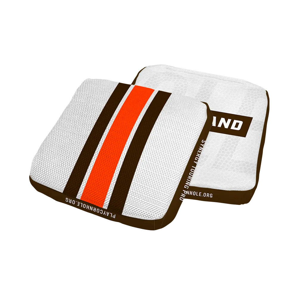 Cleveland Football Gameday Stripes Synergy Edge Cornhole Bags