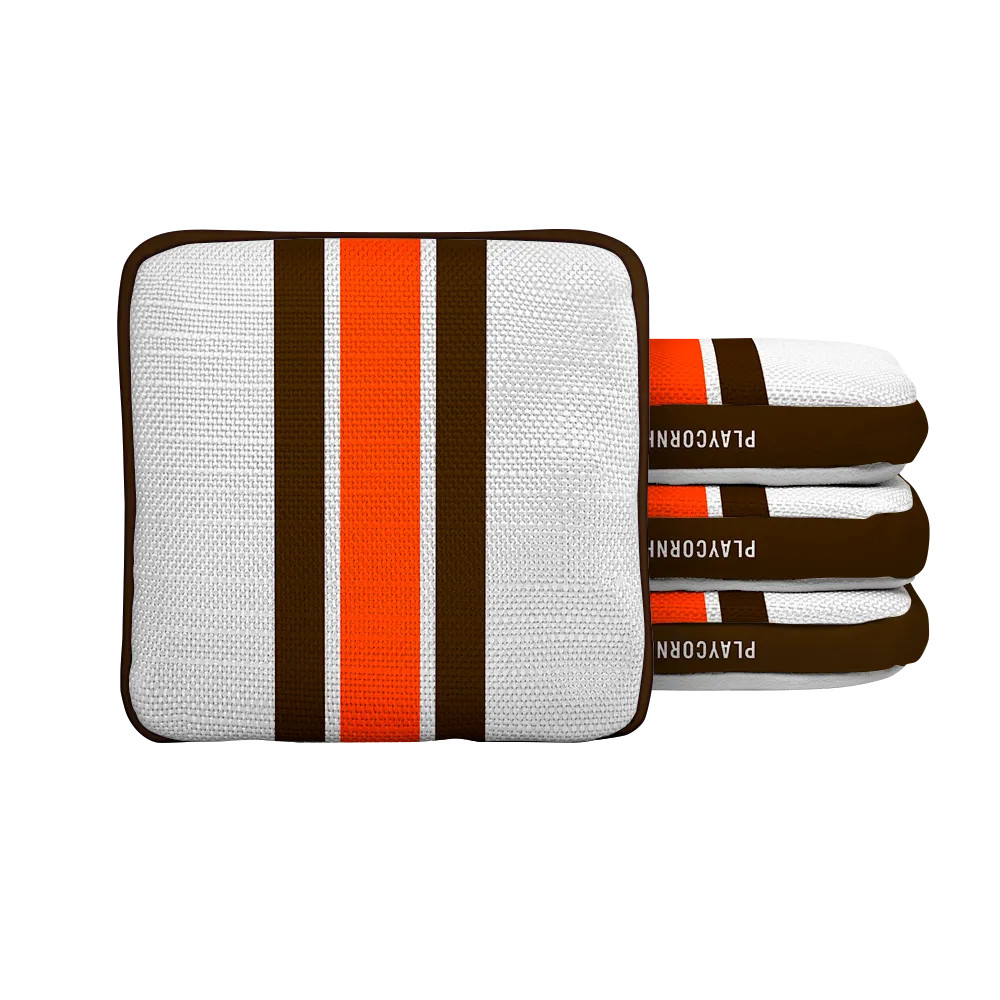 Cleveland Football Gameday Stripes Synergy Edge Cornhole Bags