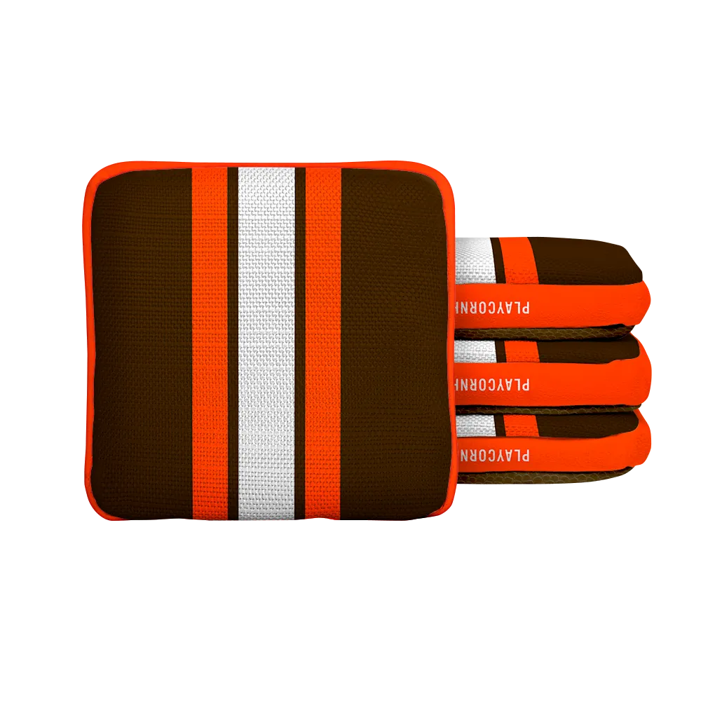 Cleveland Football Gameday Stripes Synergy Edge Cornhole Bags
