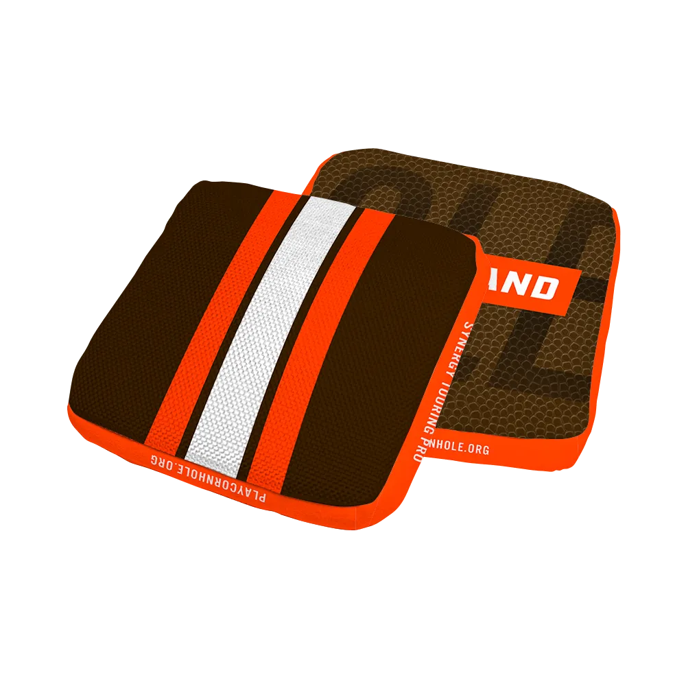 Cleveland Football Gameday Stripes Synergy Edge Cornhole Bags