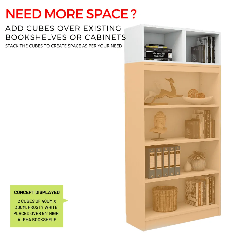 Cubox Storage Cube Shelves, 40 x 30 cm, Frosty White (Set of 6)