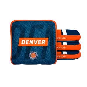 Denver Football Gameday Stripes Synergy Edge Cornhole Bags