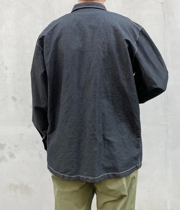 DIGAWEL/GARMENT DYE SHIRT (BLACK)
