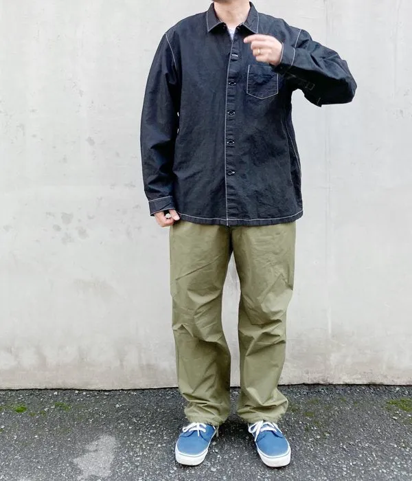 DIGAWEL/GARMENT DYE SHIRT (BLACK)