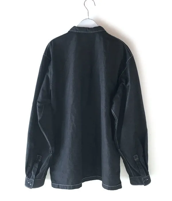 DIGAWEL/GARMENT DYE SHIRT (BLACK)
