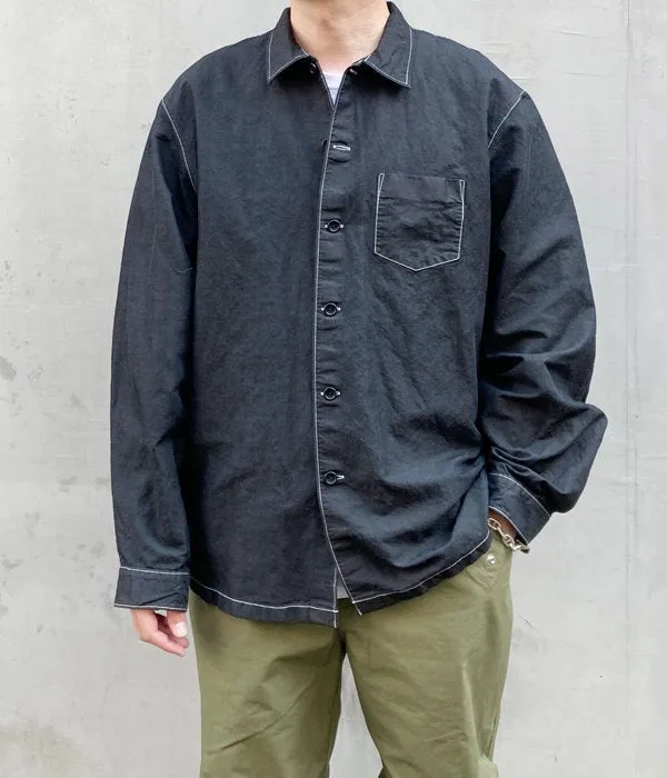 DIGAWEL/GARMENT DYE SHIRT (BLACK)