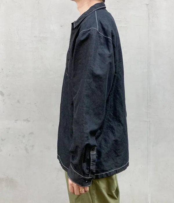 DIGAWEL/GARMENT DYE SHIRT (BLACK)