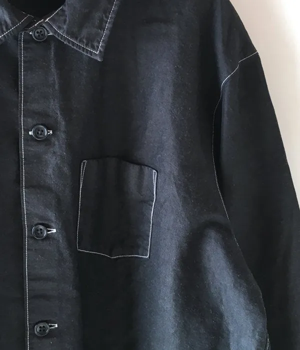 DIGAWEL/GARMENT DYE SHIRT (BLACK)