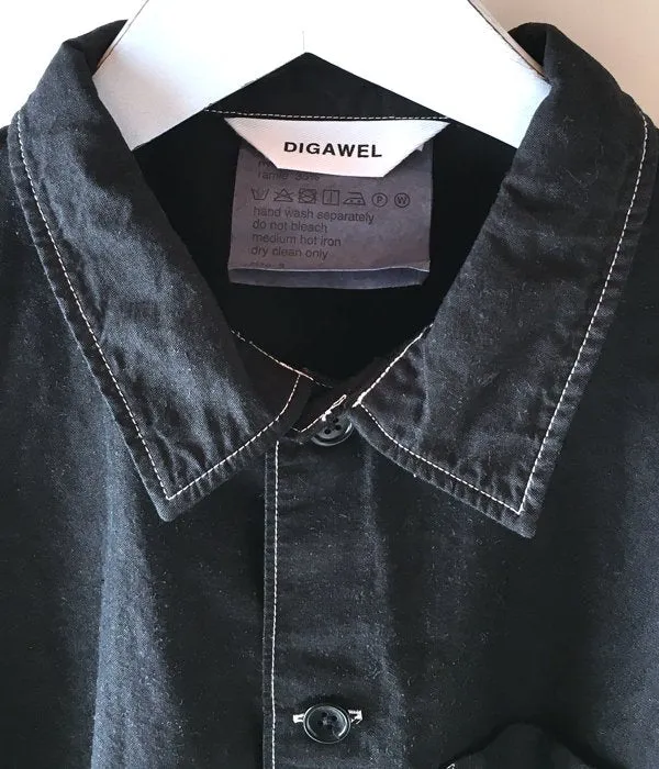 DIGAWEL/GARMENT DYE SHIRT (BLACK)
