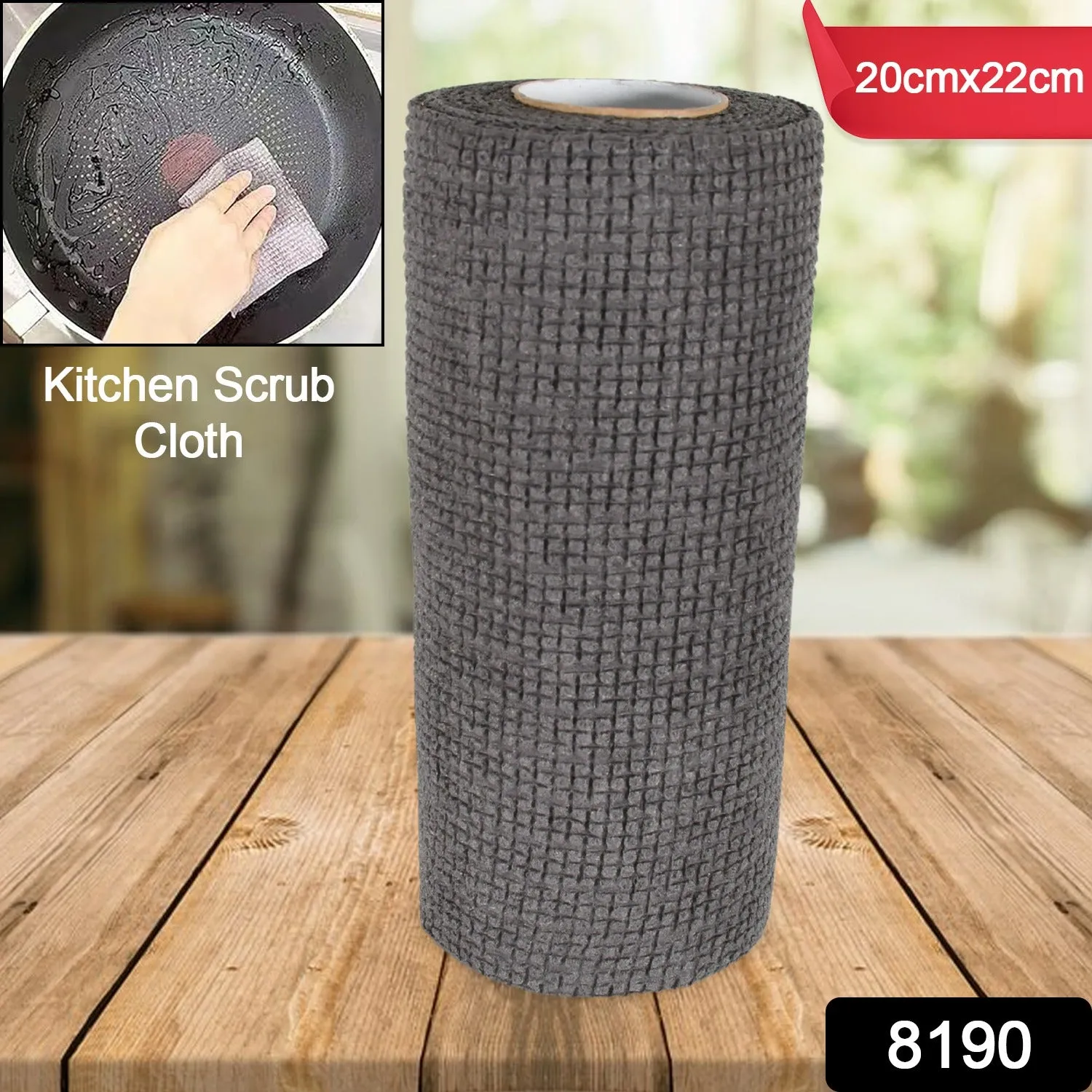 Durable Kitchen Scrub Cloth, Microfiber Cleaning Cloth Roll, Kitchen Wear-Resistant Cloth 2022cm, Multipurpose Cleaning Cloths for Kitchen (1pc)
