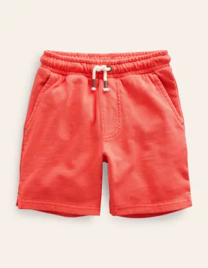 Garment Dye Shorts-Washed Jam Red