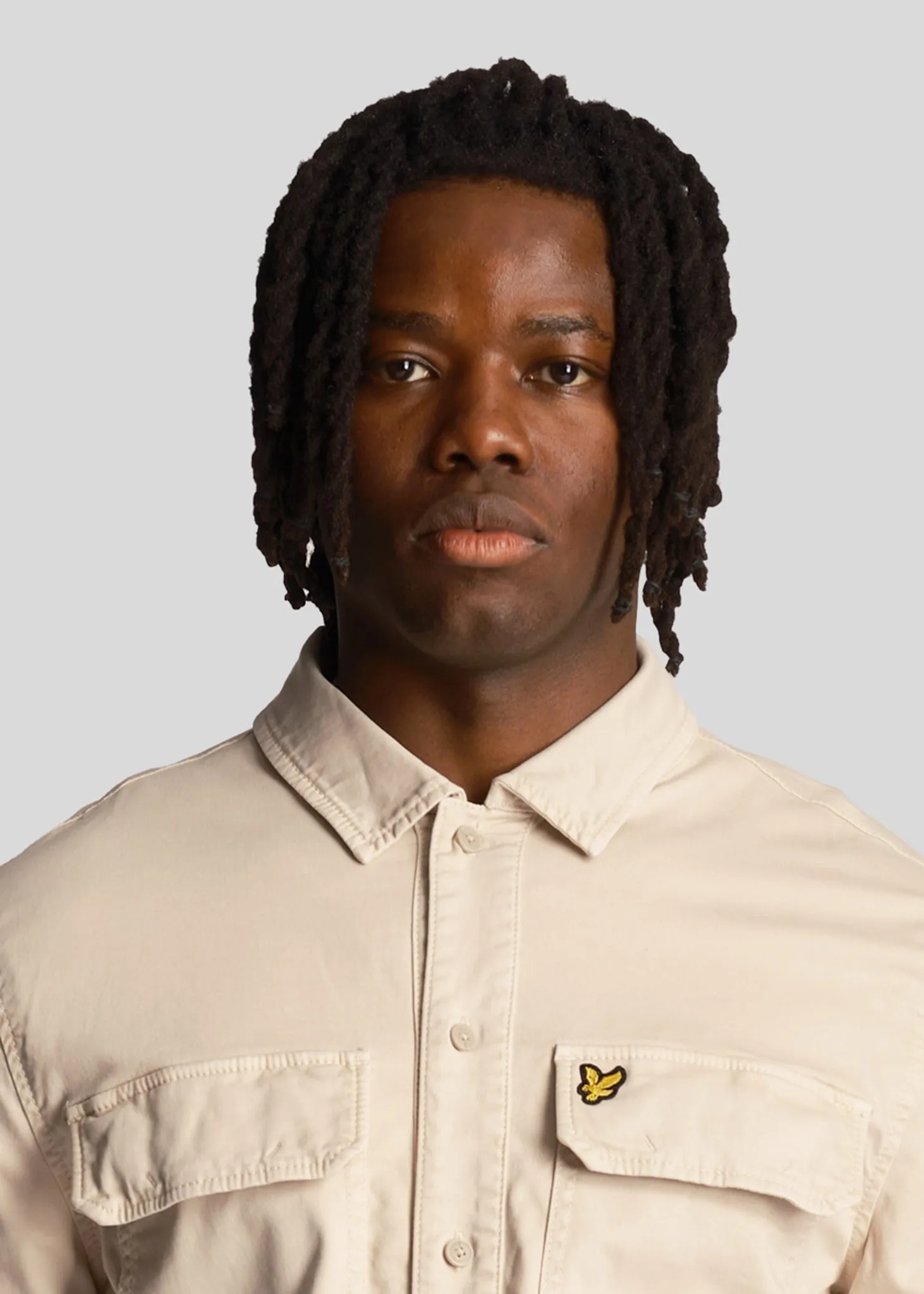 Garment dyed overshirt - cove