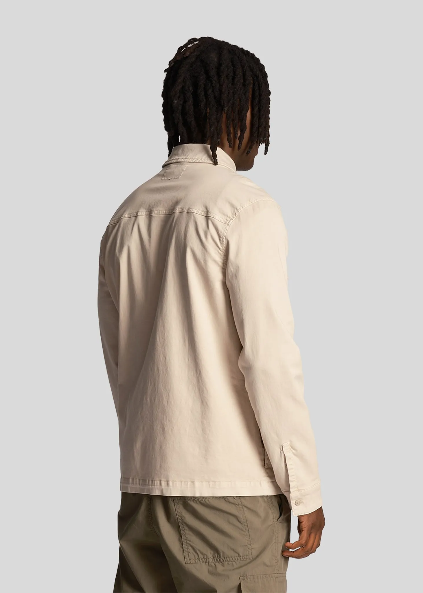 Garment dyed overshirt - cove