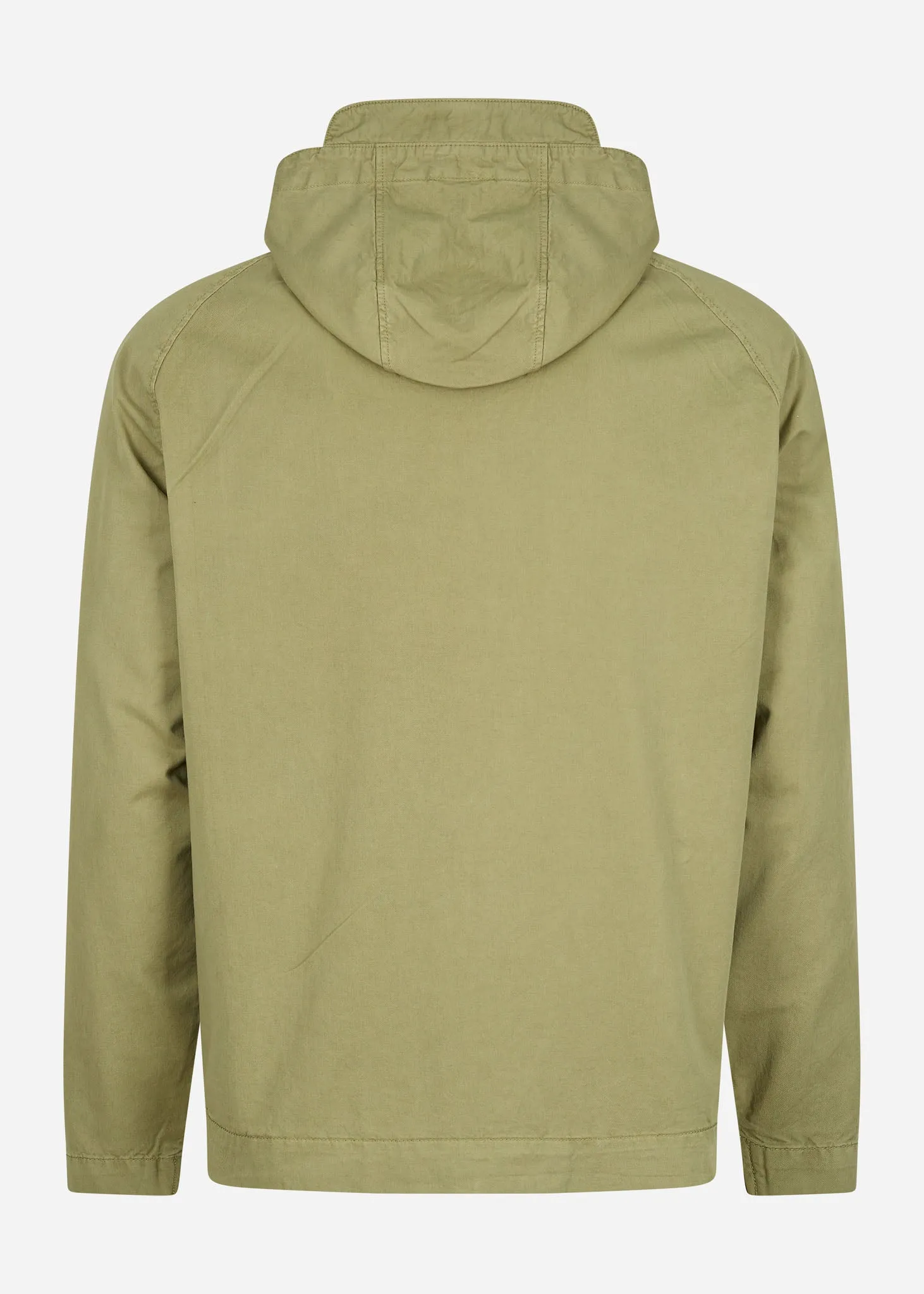 Garment dyed zip through jacket - seaweed