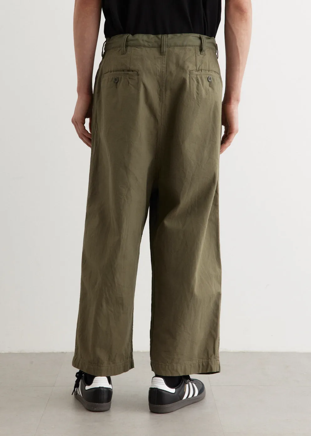 Garment Washed Cotton Trousers