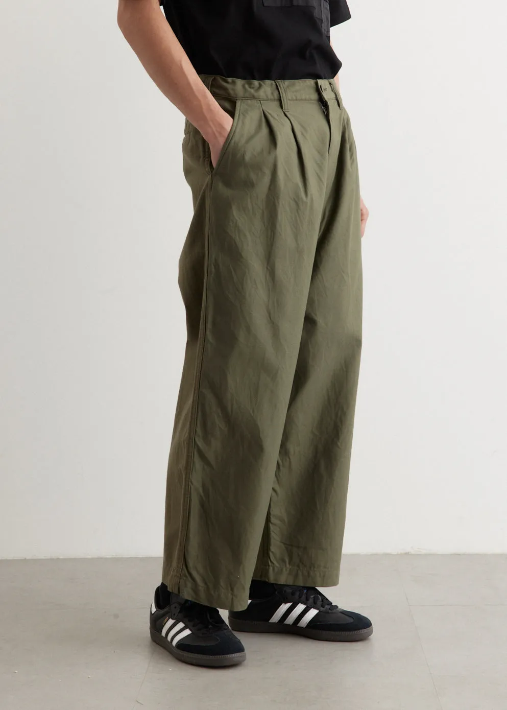 Garment Washed Cotton Trousers