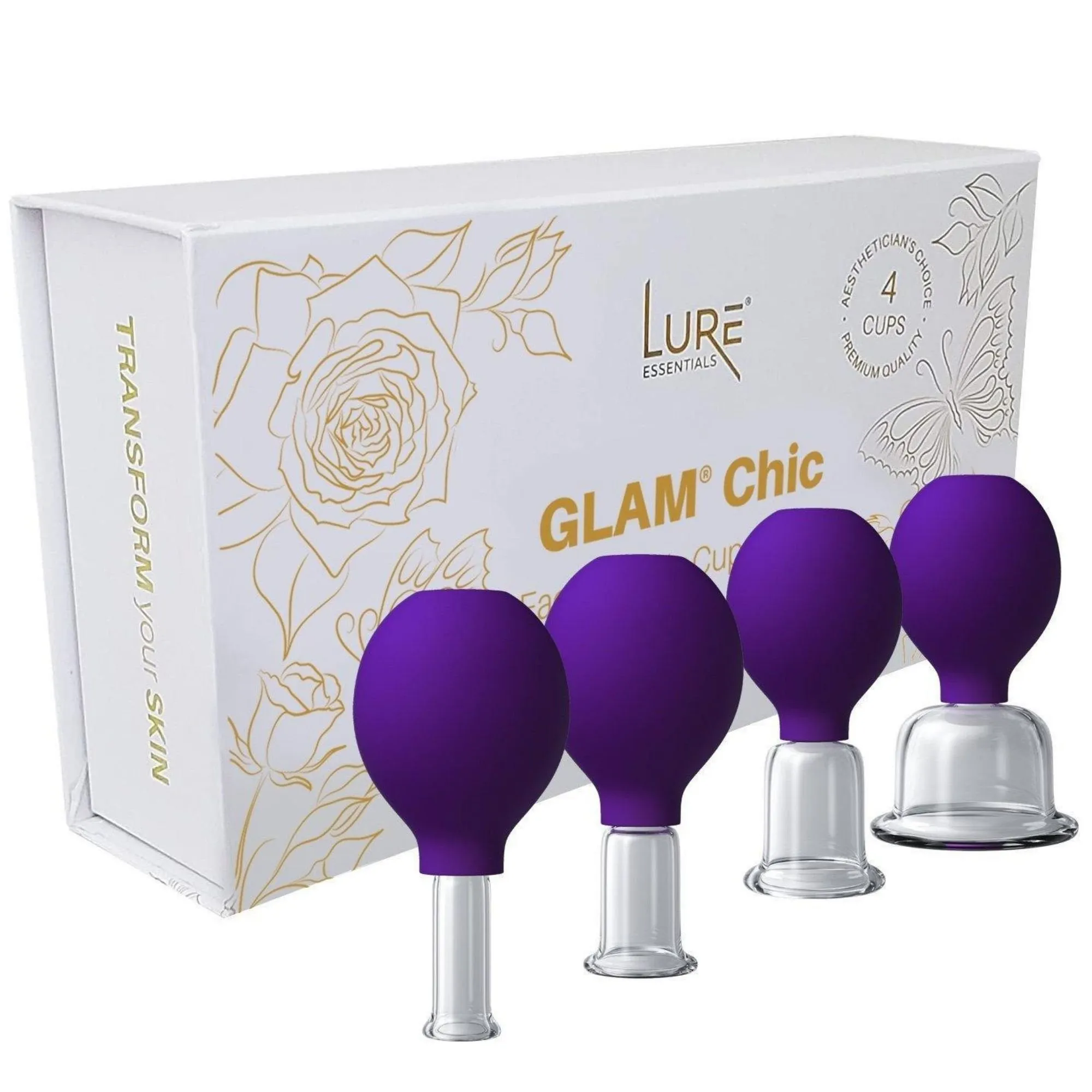 GLAM Chic Professional Face Cupping Set - Purple