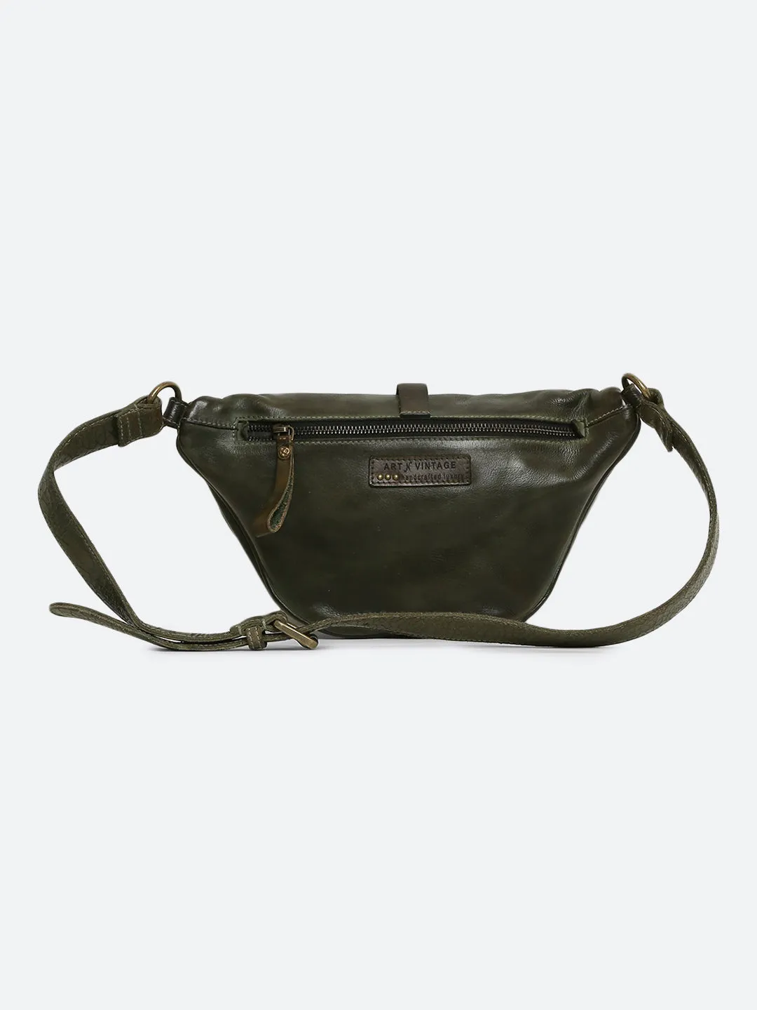 Green Thunder: Biker Waist Belt Pouch In Dual Color