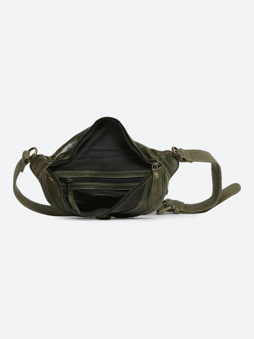 Green Thunder: Biker Waist Belt Pouch In Dual Color