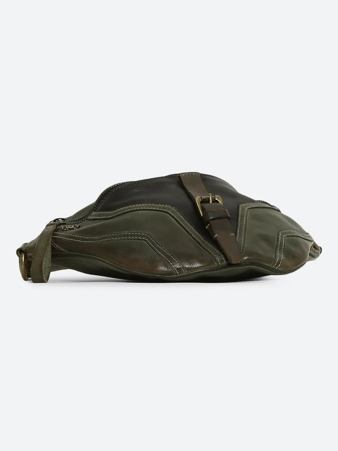 Green Thunder: Biker Waist Belt Pouch In Dual Color