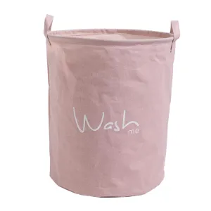 HOKIPO Folding Laundry Storage Basket - Large 46 Ltr, Pink