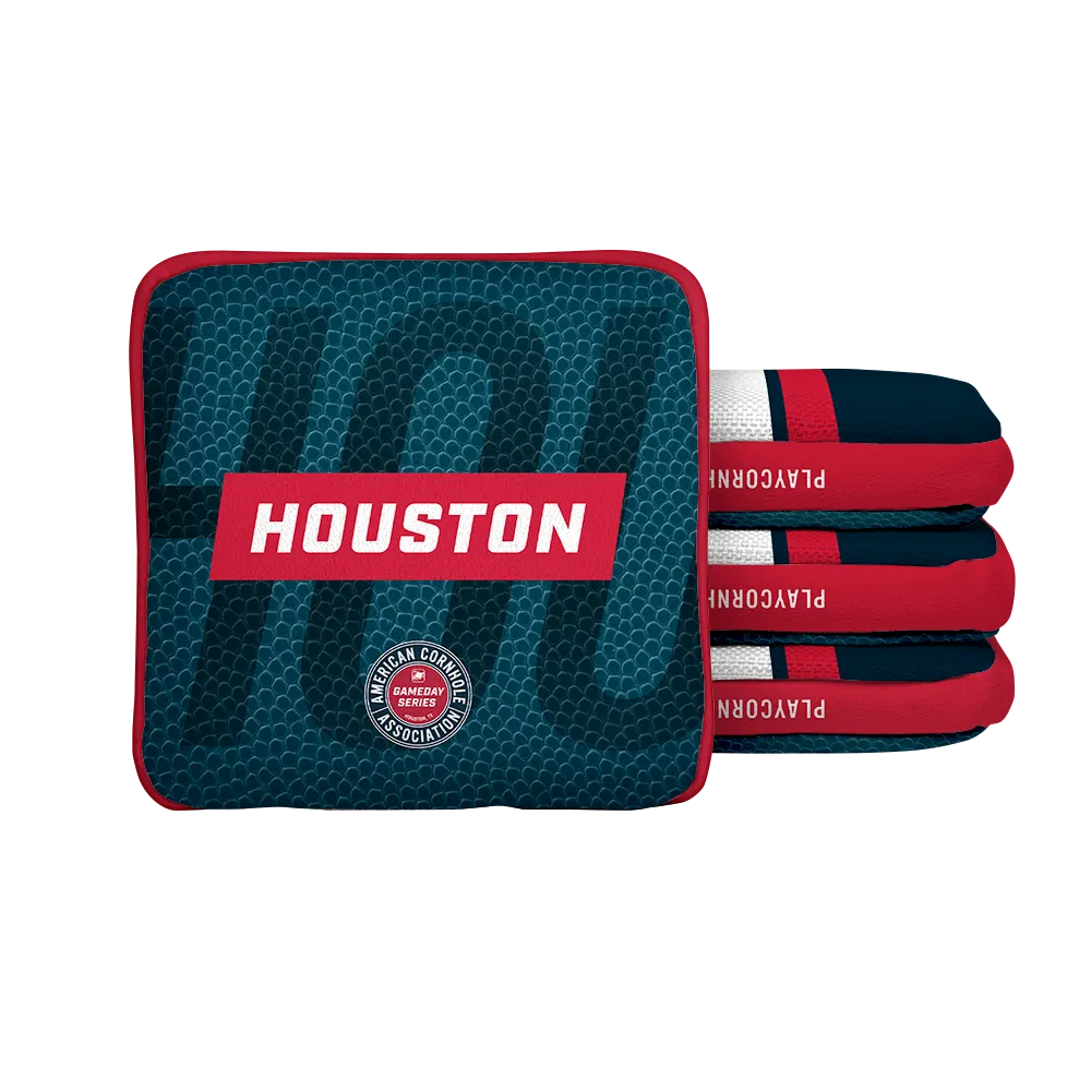 Houston Football Gameday Stripes Synergy Edge Cornhole Bags