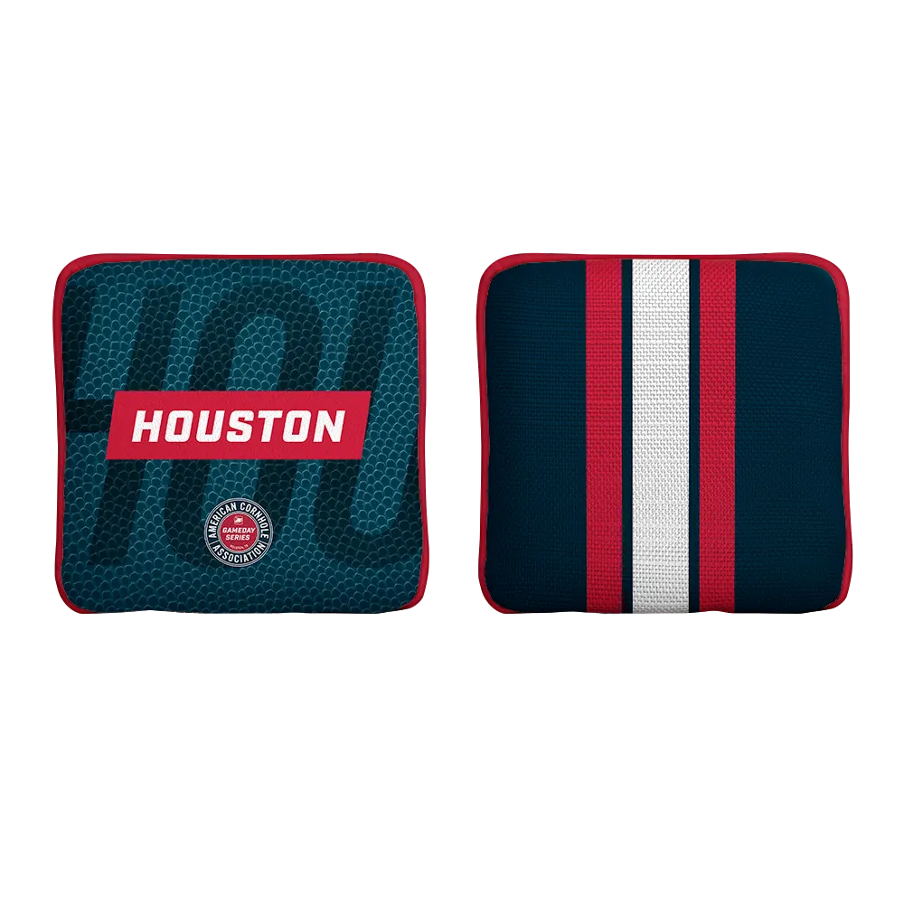 Houston Football Gameday Stripes Synergy Edge Cornhole Bags